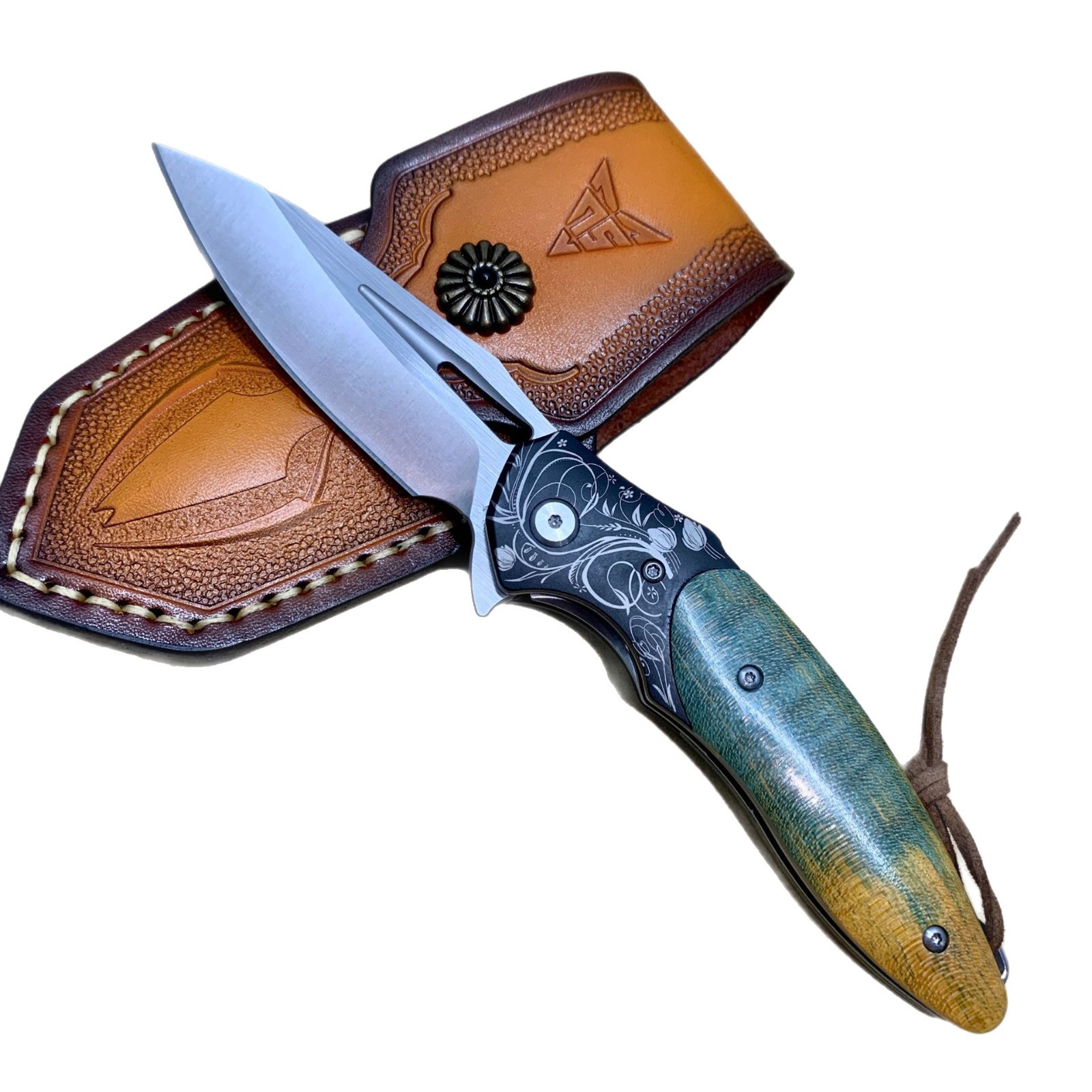 Edc (Every Day Carry - มีดพับ RHON 3.4 นิ้ว EDC เหล็กกล้าคาร์บอนสูง