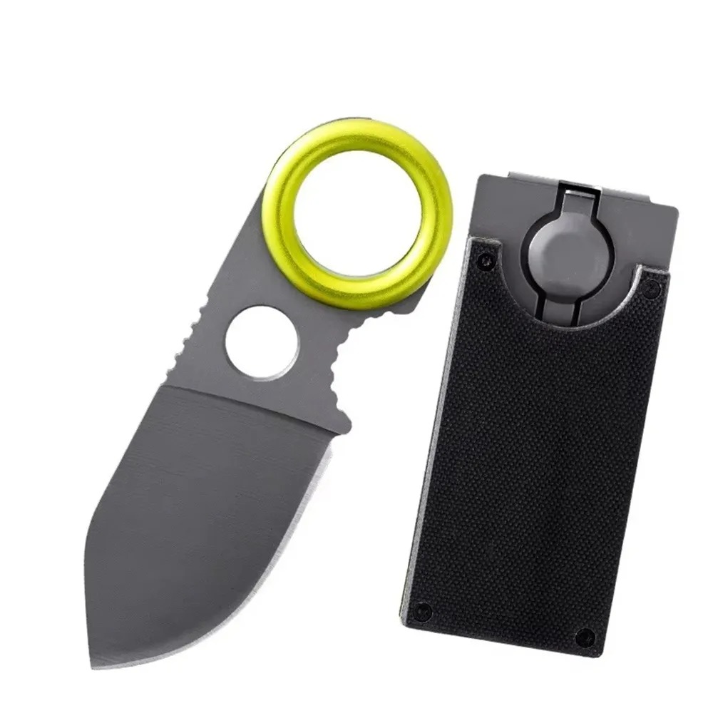 Edc Fixed Blade Deep Carry - มีดพับขนาดเล็ก EDC ใบมีดคงที่ สแตนเลส พกพาสะดวก ใช้แกะกล่อง