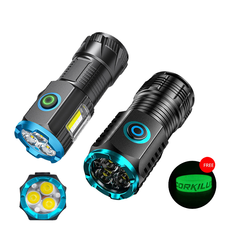 Edc (Every Day Carry - Type-C ไฟฉายขนาดเล็กแบบพกพาชาร์จไฟได้ใช้แบตเตอรี่18350ก้อนชาร์จไฟได้ใช้กลางแจ้งตั้งแคมป์ไฟฉาย EDC