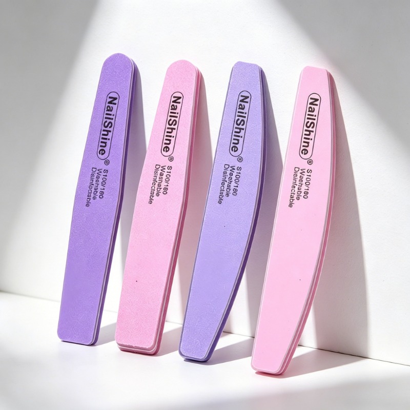 Nail File Titanium - ชุดตะไบเล็บแบบสองด้านมืออาชีพ 2 5 10 ชิ้น ฟองน้ำขัดเล็บ
