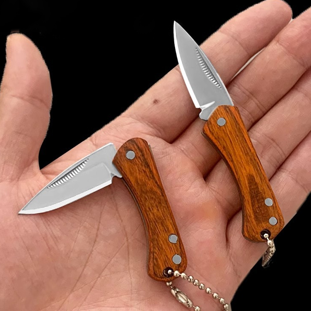 Edc (Every Day Carry - พวงกุญแจขนาดเล็กมีดพกพาทุกวันพกพาสําหรับชาย Mini กล่องเปิดเครื่องตัด EDC สแตนเลสมีดพับ Sharp