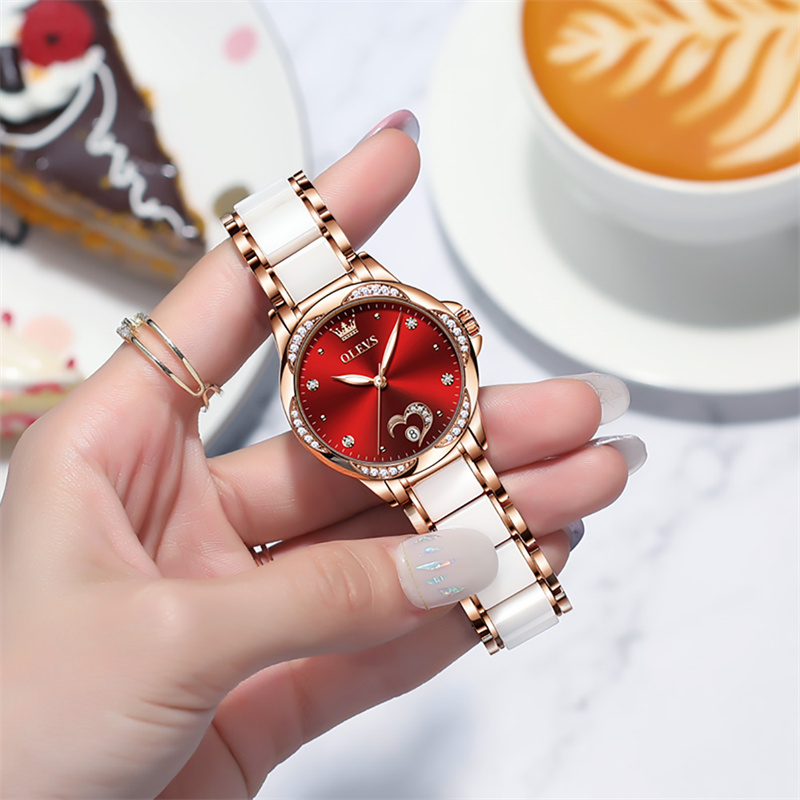 OLEVS สุภาพสตรีนาฬิกาผู้หญิงหร - Watch Winder Compact บทวิจารณ์และราคา