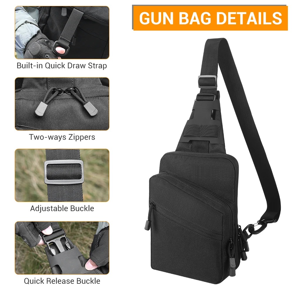 กระเป๋าปืนพกยุทธวิธีสำหรับพกพา - Edc Carry Pistols บทวิจารณ์และราคา